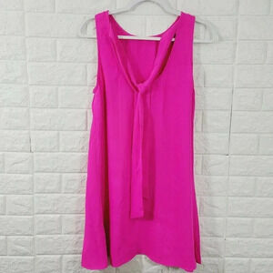A New York Women' Size Small Shift Formal Dress Sleeveless Scoop Neck Solid Pink